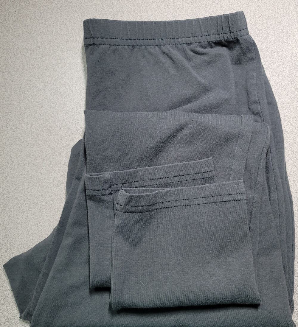 Women With Control Gray Flat Front Legging Large Soft Lightweight Pull On